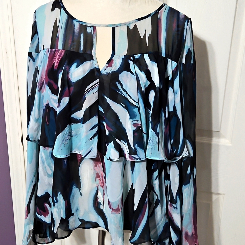 Jennifer Lopez Artisan Sheer Blouse